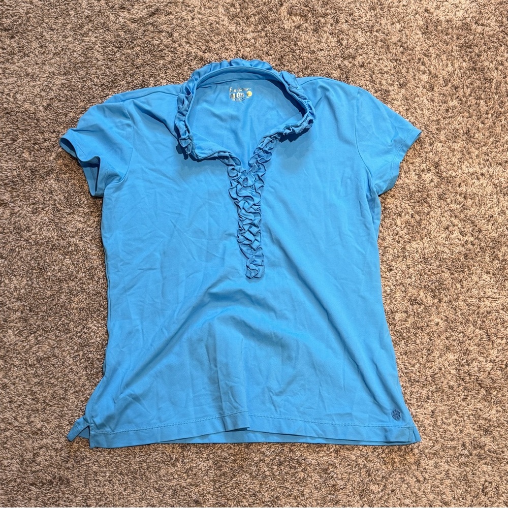 Lilly Pulitzer Blue Ruffled Women's Top